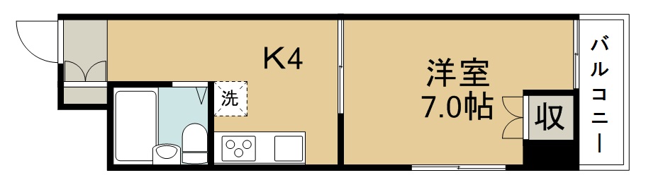 チサンマンション第３仙台 710号室 間取り