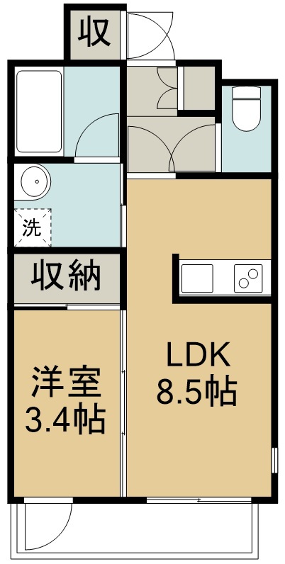 ＡＰＰＬＥみやぎの 201号室 間取り