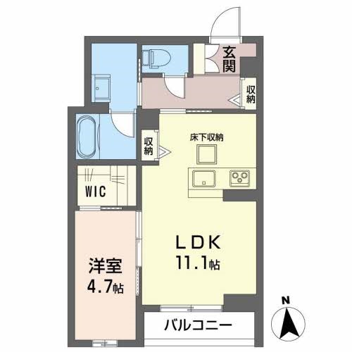 ソッリーソ蒲町 102号室 間取り