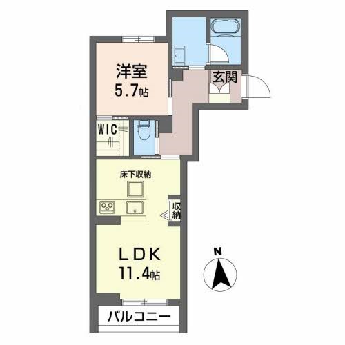 ソッリーソ蒲町 201号室 間取り