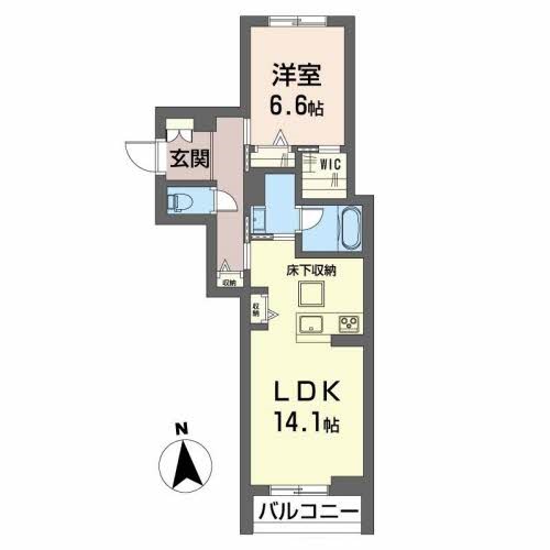 ソッリーソ蒲町 105号室 間取り