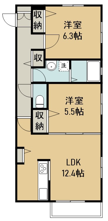 プリメゾンⅠ 205号室 間取り