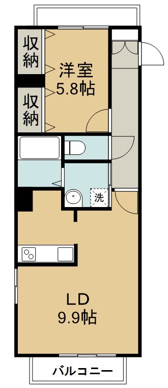 サンヴァーリオ新田駅前Ⅴ 701号室 間取り