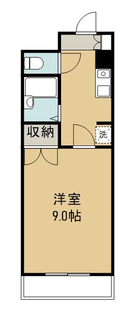 一番館 202号室 間取り