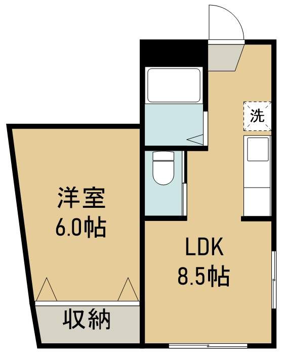 プランドビル銀杏町 301号室 間取り