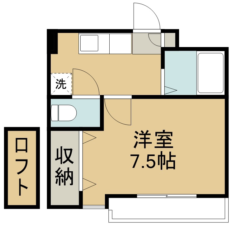 ノーブルカーサ原町 110号室 間取り