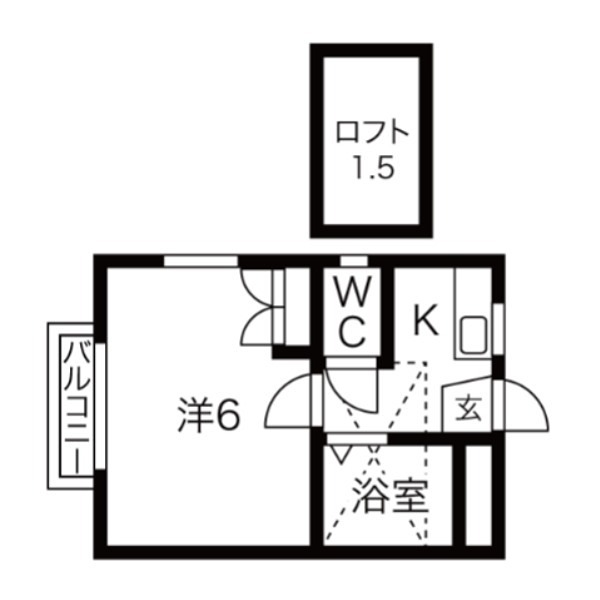 ブライトン北山 201号室 間取り