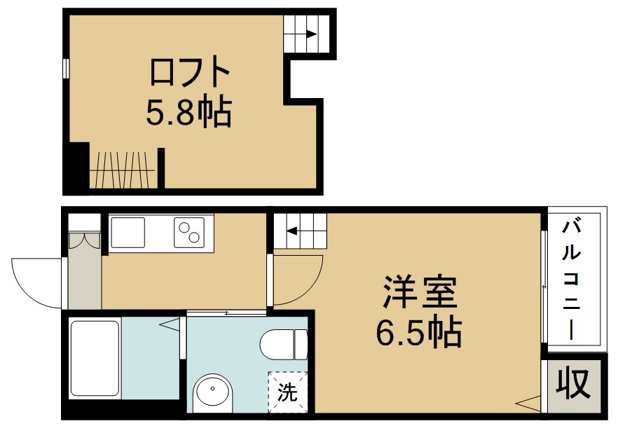 プランドール一本杉 202号室 間取り