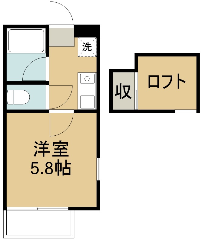 アーバンシティ中野栄 202号室 間取り