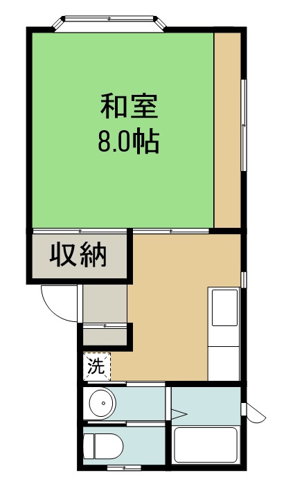 エトワール出花 205号室 間取り