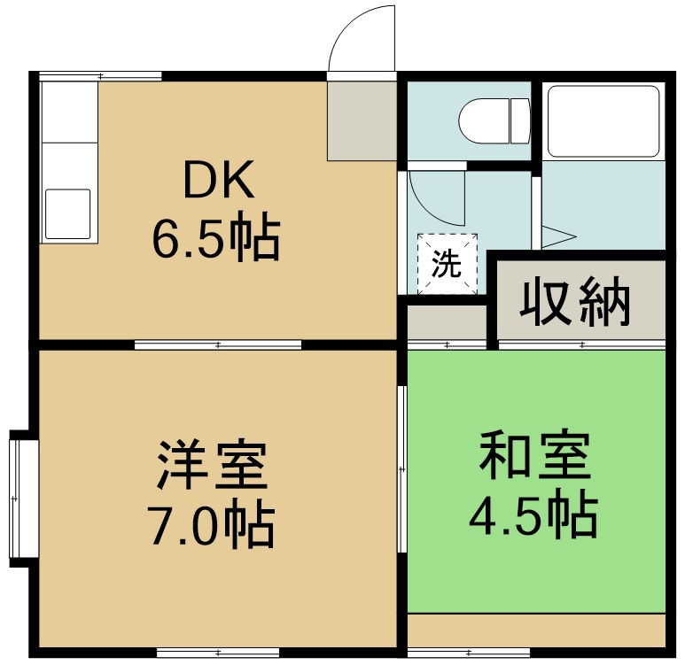 ライトコート 202号室 間取り