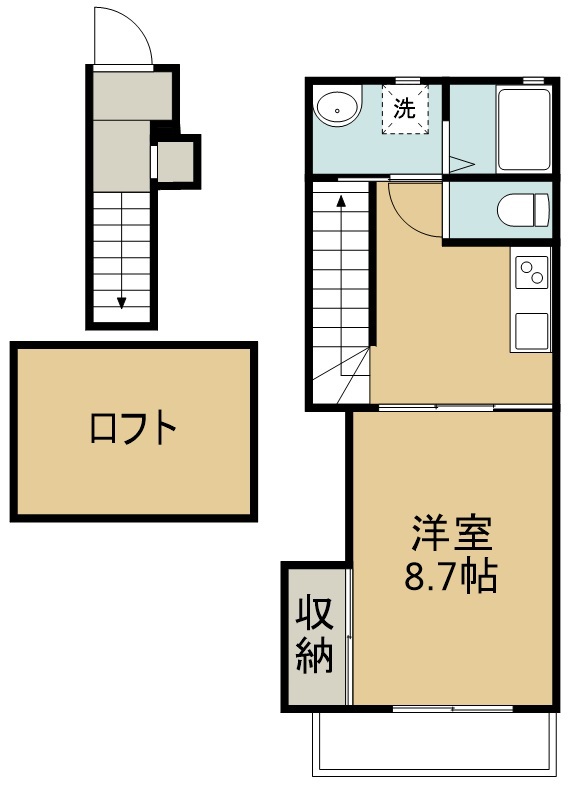 イルドラシテⅡ 205号室 間取り