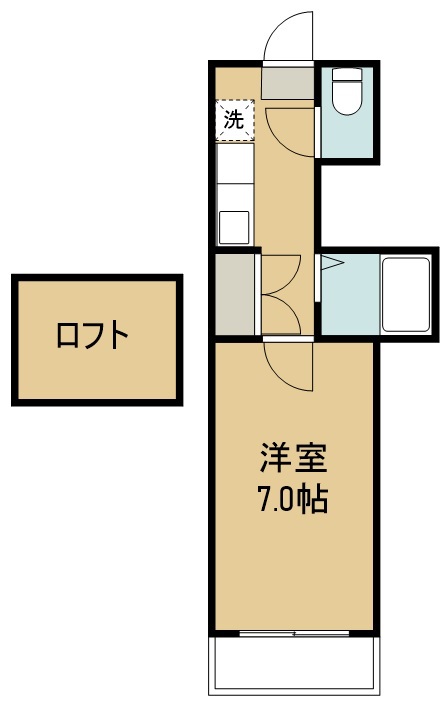 ウィステリア中野栄 203号室 間取り