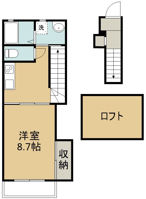 イルサンルイⅠ 202号室 間取り