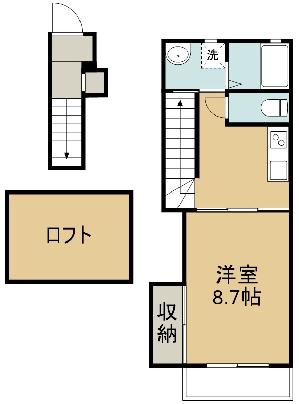 イルサンルイⅡ 203号室 間取り