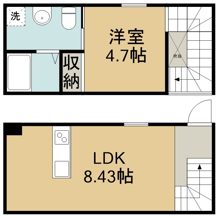 ＶＩＣＯＬＯ　Ｂ棟 2号室 間取り