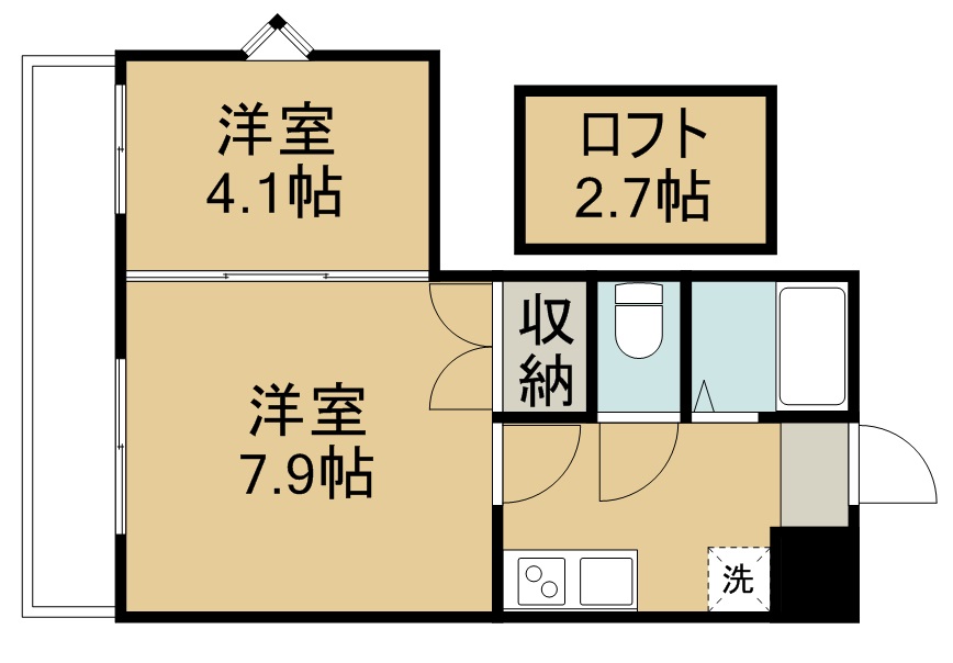 仙台白萩マンション 401号室 間取り