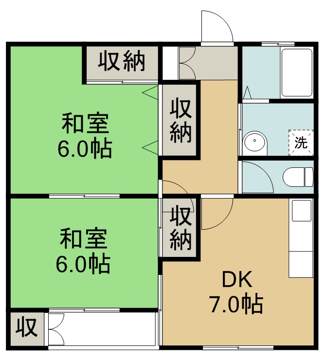 コーポ・ＯＺＡＷＡ 202号室 間取り