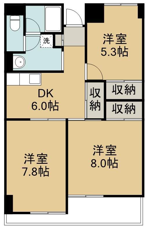 サンシャイン菊平ビル 805号室 間取り