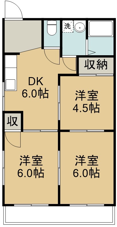 第二及川コーポ 106号室 間取り