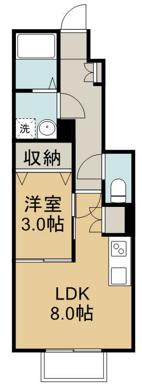 フォレスタヒルズＡ棟 102号室 間取り