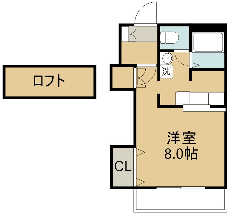 エクシード連坊 205号室 間取り