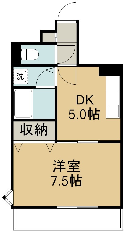 パルフェ宮城野 203号室 間取り