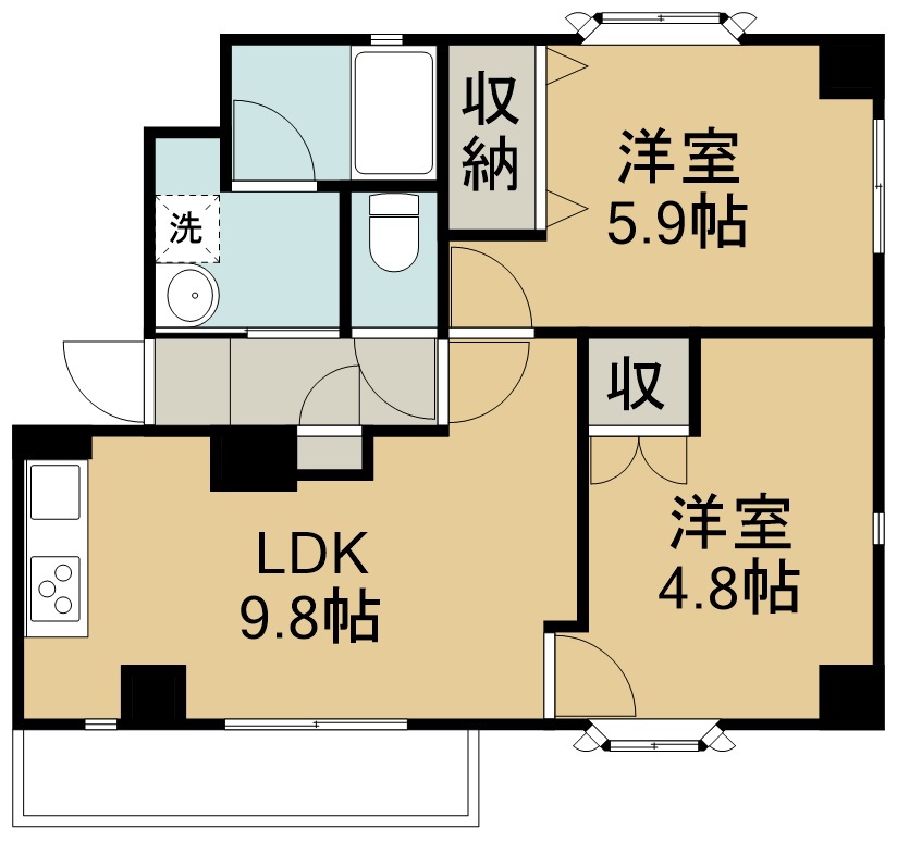 ＳＤハイツ古城Ｂ棟 201号室 間取り