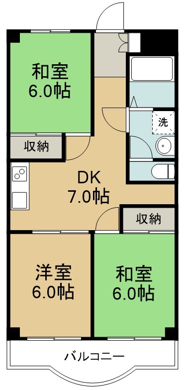 フォーシーズンマンションＢ棟 105号室 間取り