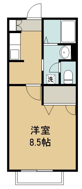 サンライト大和町 103号室 間取り