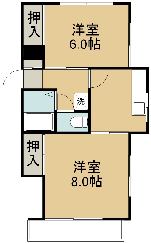 グレイス田子 201号室 間取り