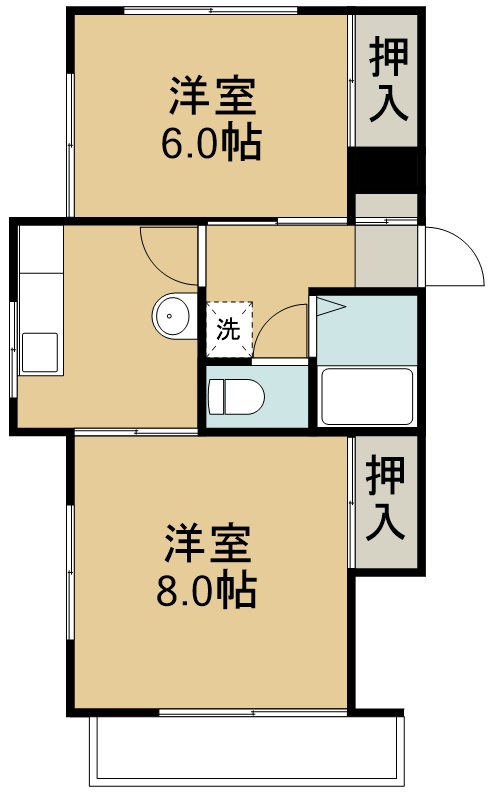 グレイス田子 203号室 間取り