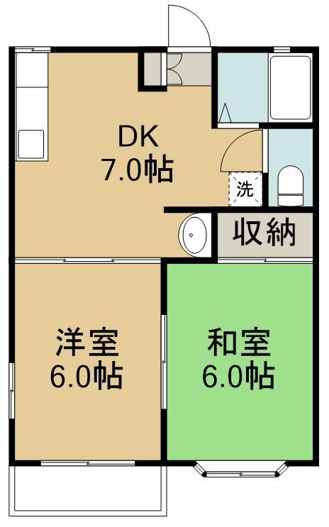 ガーデンハイツＡ棟 201号室 間取り
