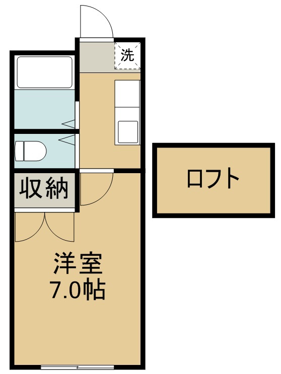 フリーダムヒル中野栄Ａ棟 102号室 間取り