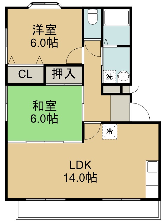 ルミエールⅡＢ棟 間取り図