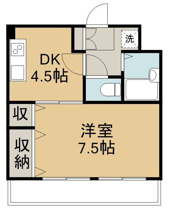 グリーンハピー宮城野 803号室 間取り