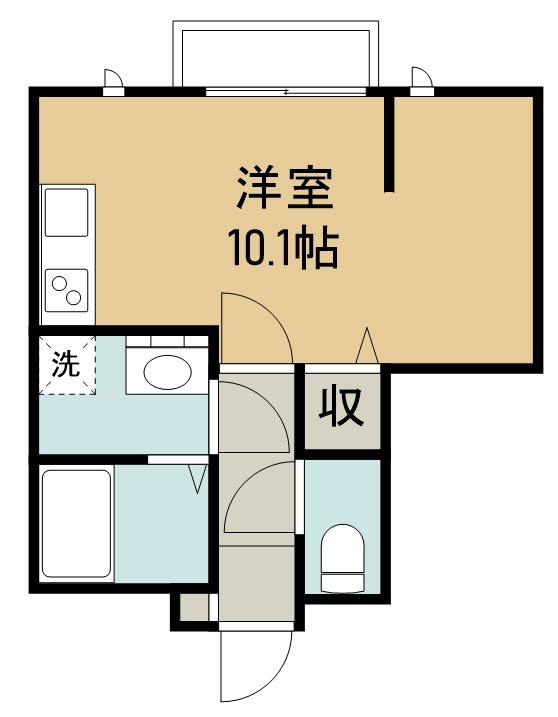 メリディアンなないろの里　壱番館 301号室 間取り