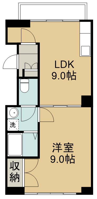 ラ・シープラット 401号室 間取り