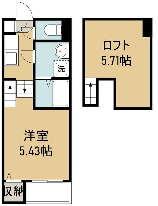 リュミエ萩野町 201号室 間取り