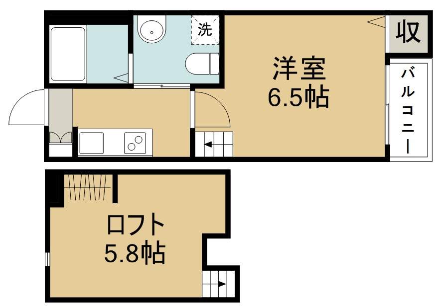 プランドール一本杉 203号室 間取り