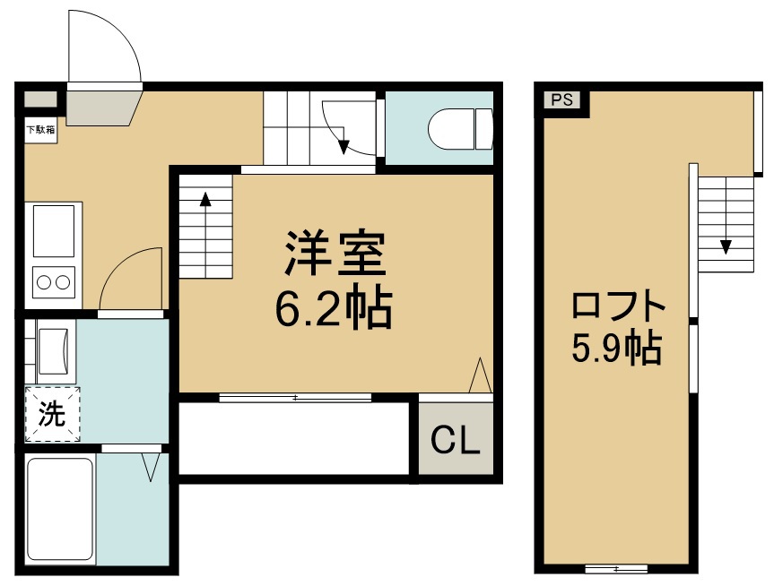 ハーモニーテラス連坊 間取り図