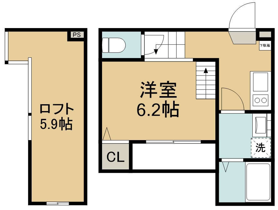 ハーモニーテラス連坊 間取り図