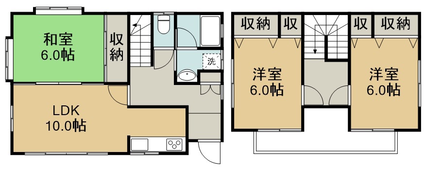 西新丁貸家　Ｂ棟 間取り図