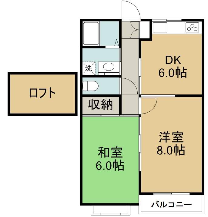 ホワイトキャッスル宮城野萩大通り 間取り図