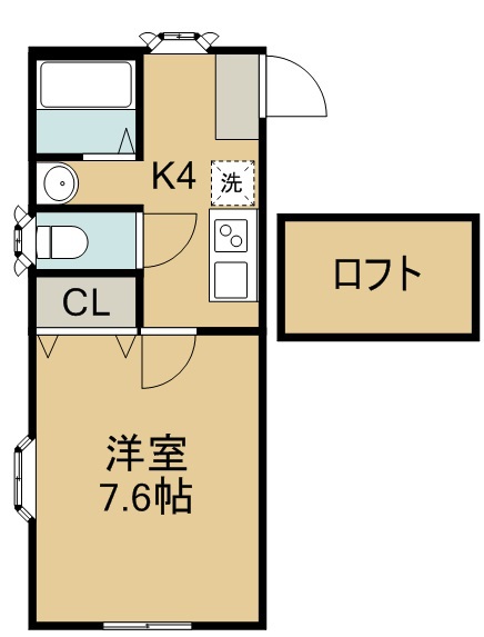 ホワイトキャッスル宮千代ビレジＣ棟 107号室 間取り