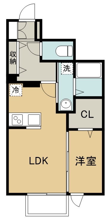 シャンテ二軒茶屋 103号室 間取り