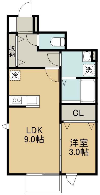 シャンテ二軒茶屋 102号室 間取り