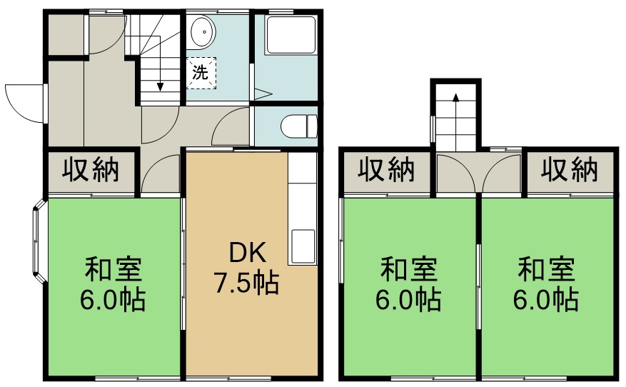 遠見塚ビレッジⅡ 間取り図