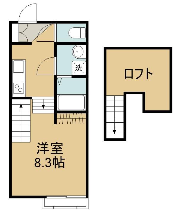 アスコット原町Ａ棟 間取り図