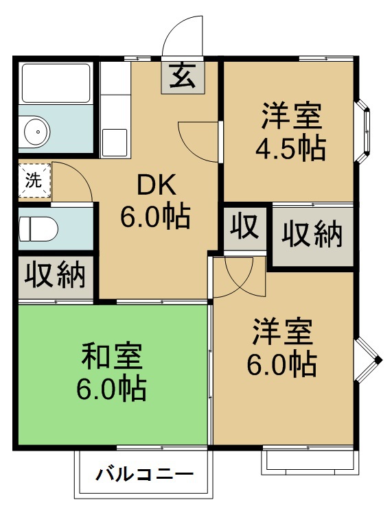 グランデュール宮城野 間取り図